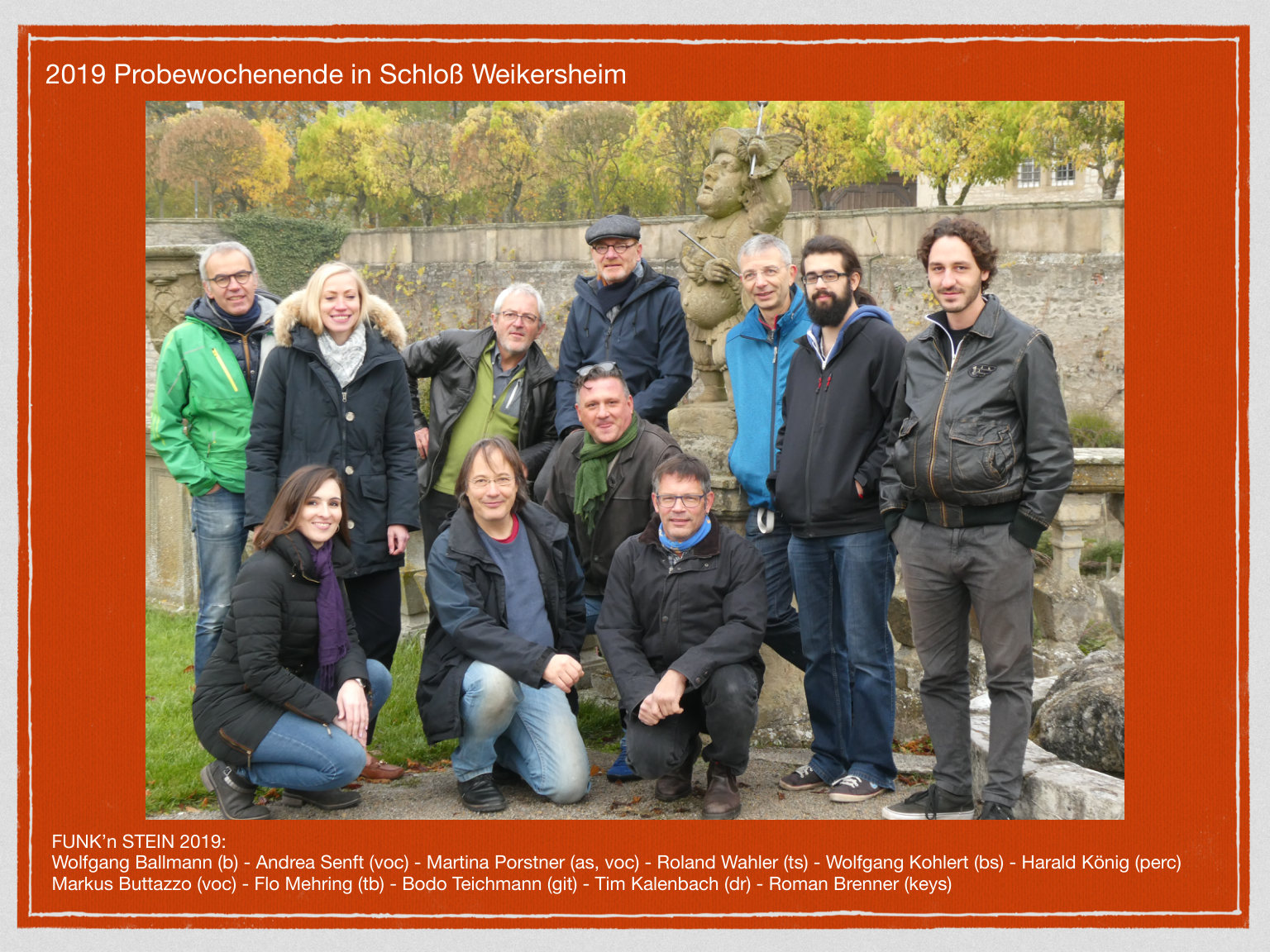 2019 Probewochenende in Schloss Weikersheim